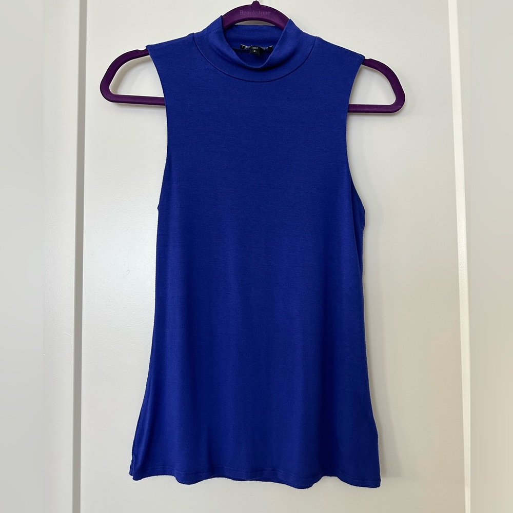 Sleeveless Blue Top